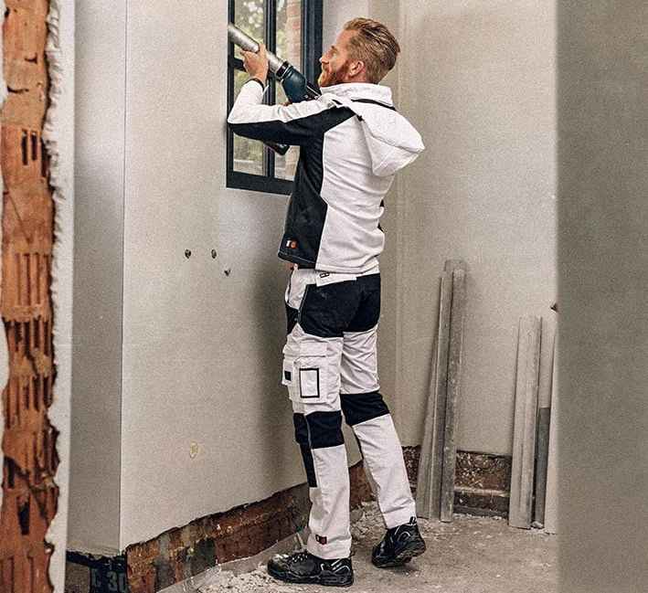HEROCK HECTOR Work Trousers White-Black Cargo 1